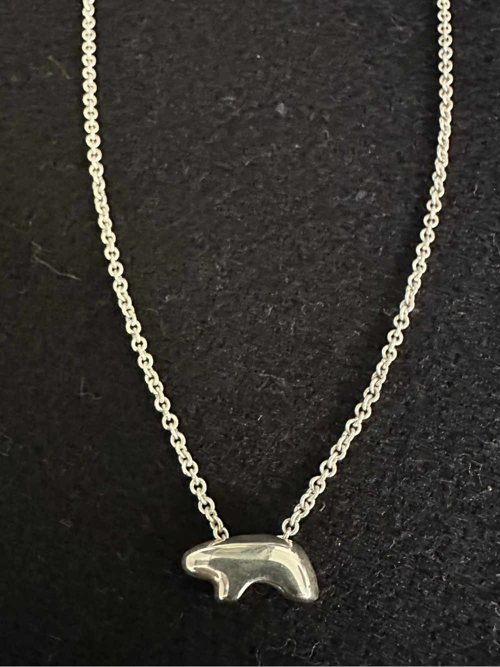 The Golden Bear Vail Sterling Silver Bear Pendant Necklace-Silo Bear Silhouette